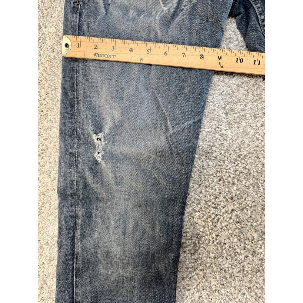 Buffalo Men's Denim Blue Slim Fit Distressed Jeans Size 36X32 Bronco Fit Dark - Picture 4 of 10